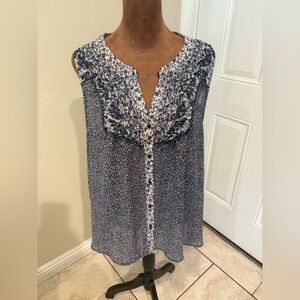 Knox Rose Navy and White Blouse